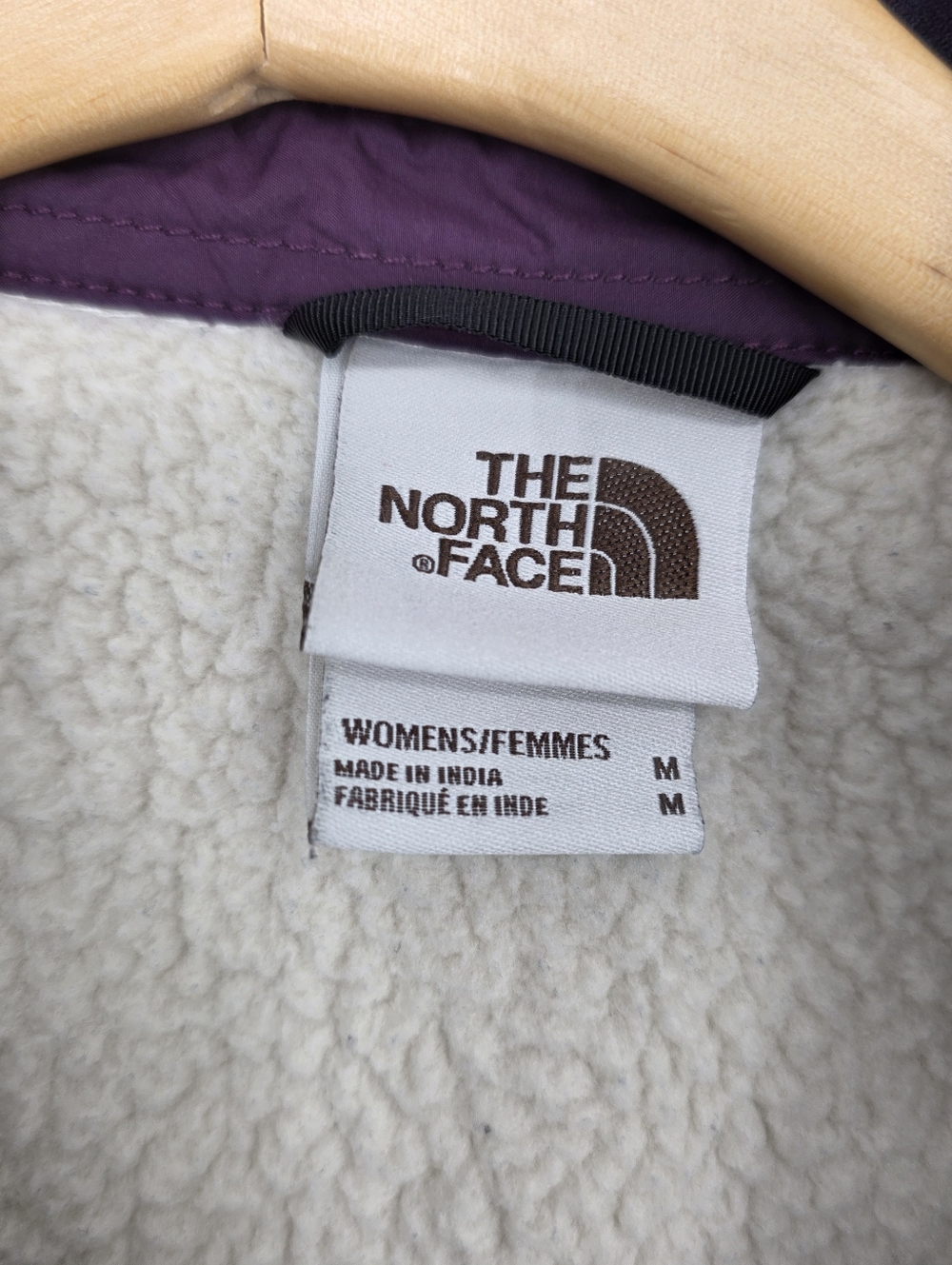 The North Face Women's Plaid Sherpa-Lined Shirt Jacket Size M Purple, Blue. - Picture 3 of 11